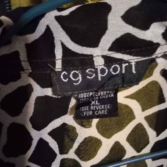 CG Sport XL White and Transparent Black Pattern Buttoned Ladies Overshirt - Picture 2 of 3